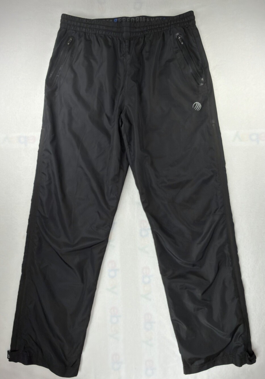 MPG Sport men's performance M Black drawstring ankle zip athletic track Hiking